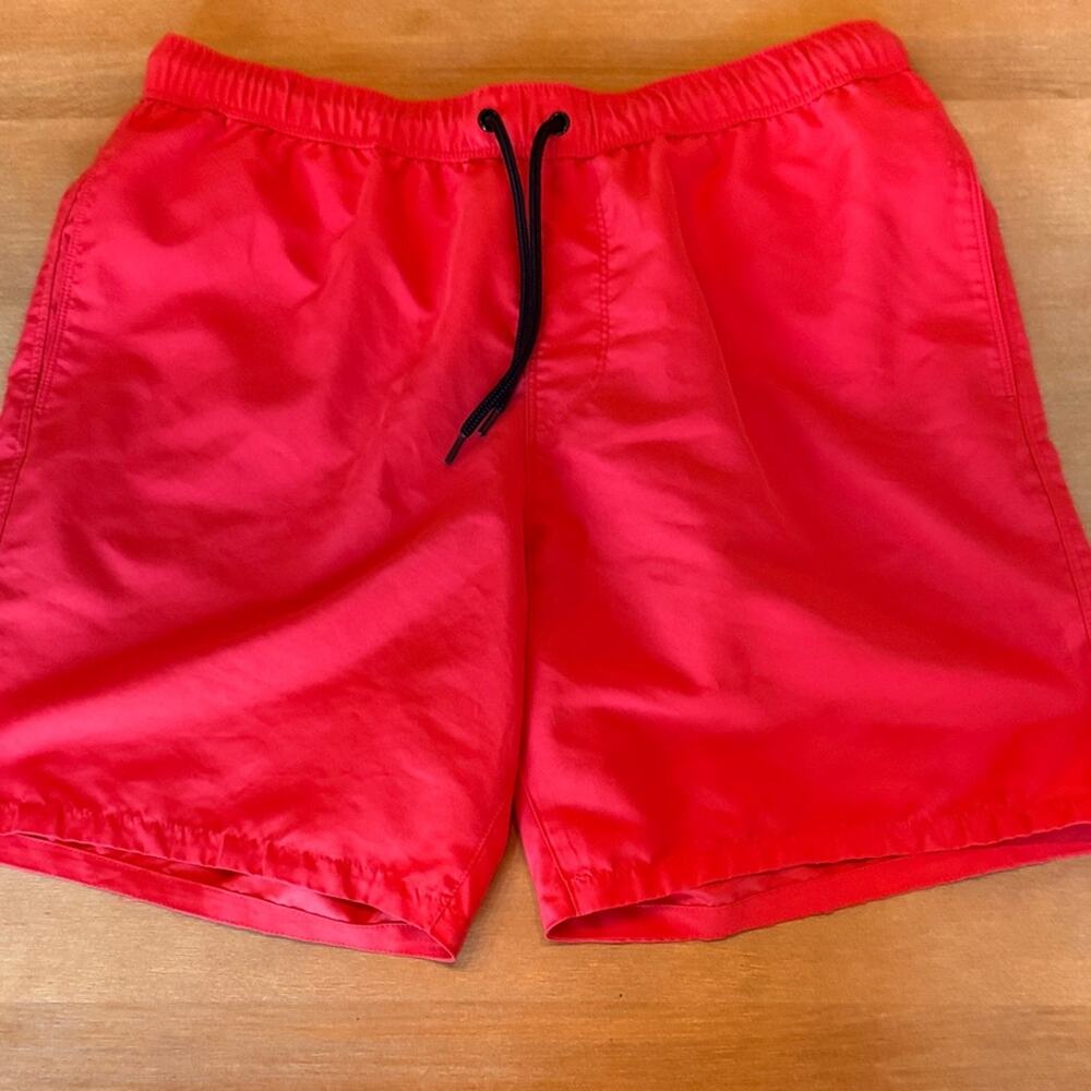 ASOS Bright Coral Men's Swim Trunks Mesh Lined Medium